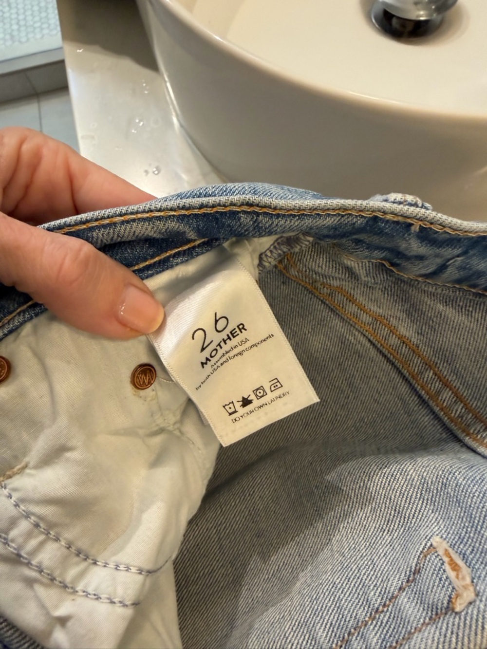 Mothers Light Blue Distressed women’s Jeans - Picture 3 of 4